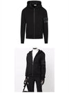 Logo Patch Zip Up Hoodie Black - MONCLER - BALAAN 5