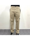 Logo Patch Cargo Cotton Straight Pants Beige - STONE ISLAND - BALAAN 3