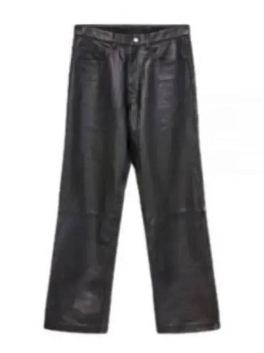 6019 PANTS BLACK loose leather pants 929130 - SUNFLOWER - BALAAN 1