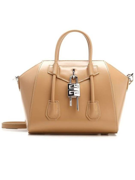 Antigona Lock Small Shoulder Bag Beige - GIVENCHY - BALAAN 1