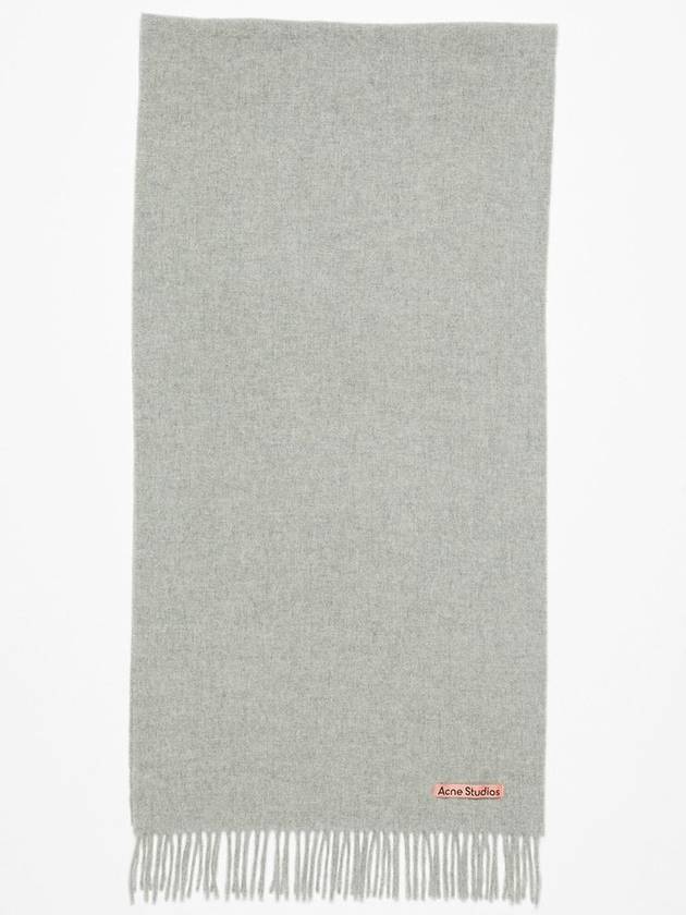 Fringe Wool Muffler Narrow Light Gray Melange SCAR000218 - ACNE STUDIOS - BALAAN 1