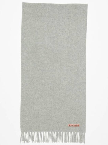 Fringe Wool Muffler Narrow Light Gray Melange SCAR000218 - ACNE STUDIOS - BALAAN 1