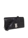 Women's Detachable Strap Quilted Leather Lola Cross Bag Black Palladium - BURBERRY - BALAAN 2