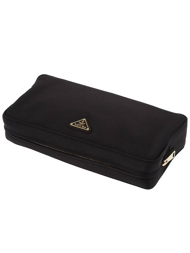 Triangle Logo Silk Satin Pouch Bag - PRADA - BALAAN 5