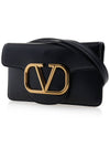 V Logo Neck Strap Phone Cross Bag Black - VALENTINO - BALAAN 3