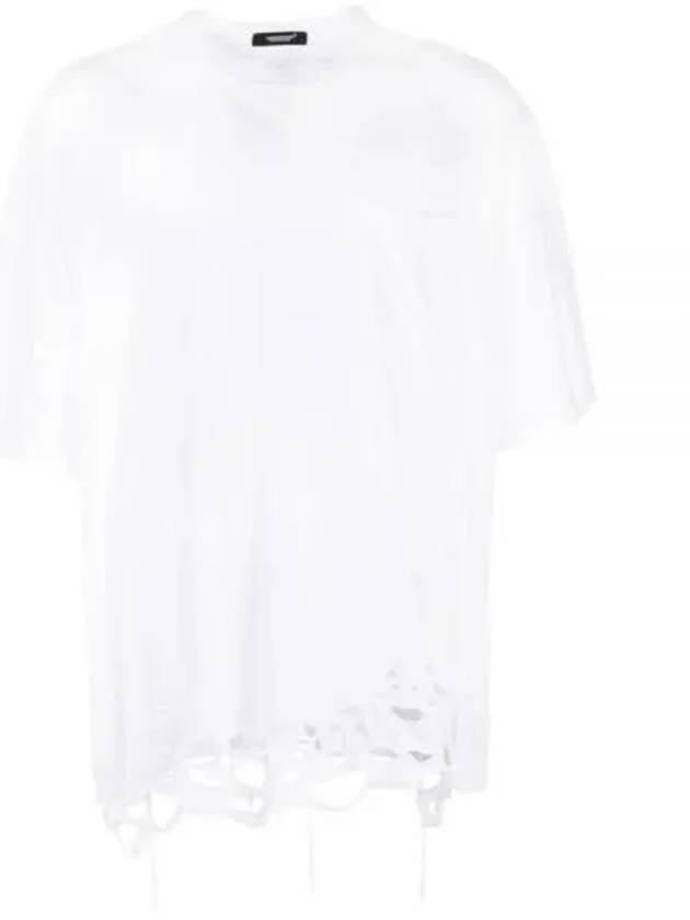 UC2C4802 white destroy short sleeve tshirt - UNDERCOVER - BALAAN 1