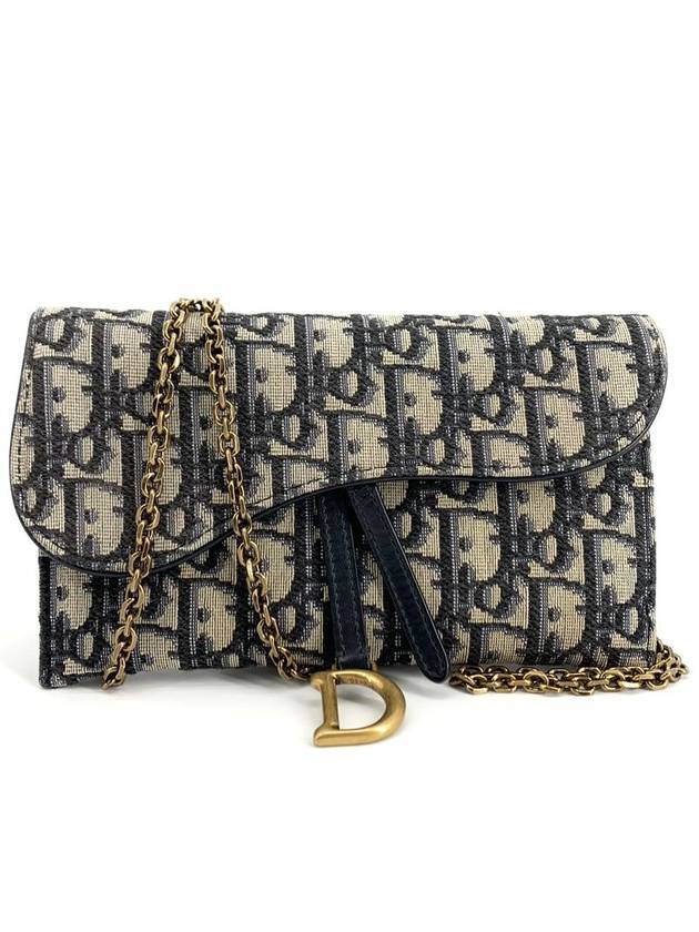 Oblique Saddle WOC Chain Wallet Cross Bag - DIOR - BALAAN 2