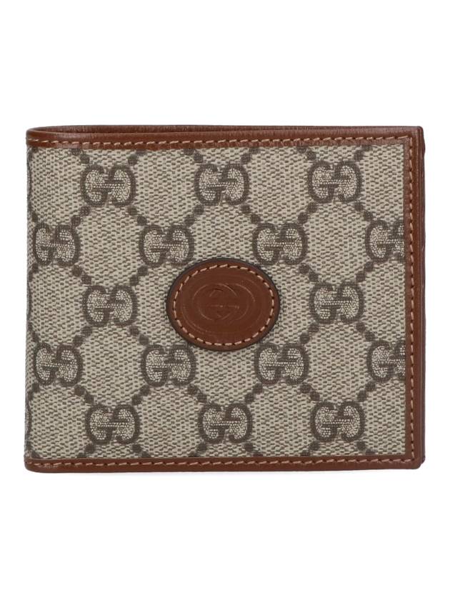 GG Supreme Interlocking Half Wallet Brown - GUCCI - BALAAN 2