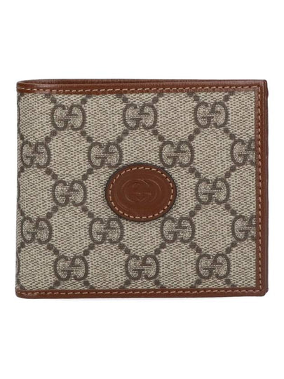 GG Supreme Interlocking Half Wallet Brown - GUCCI - BALAAN 2