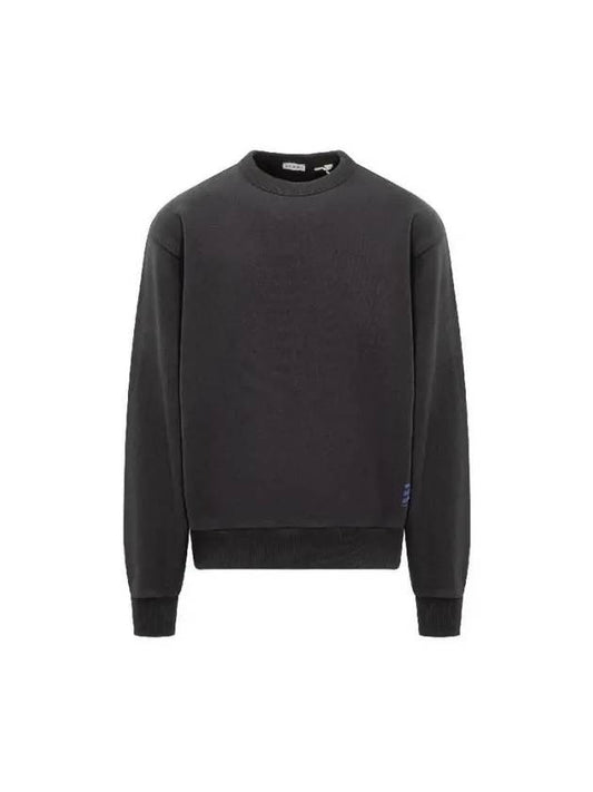 Cotton Sweatshirt Black - BURBERRY - BALAAN 2