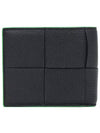 Cassette Bifold Half Wallet Parakeet Black - BOTTEGA VENETA - BALAAN 9