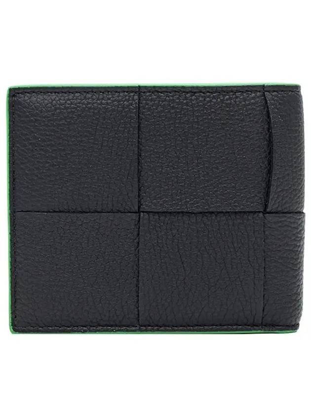 Cassette Bifold Half Wallet Parakeet Black - BOTTEGA VENETA - BALAAN 9