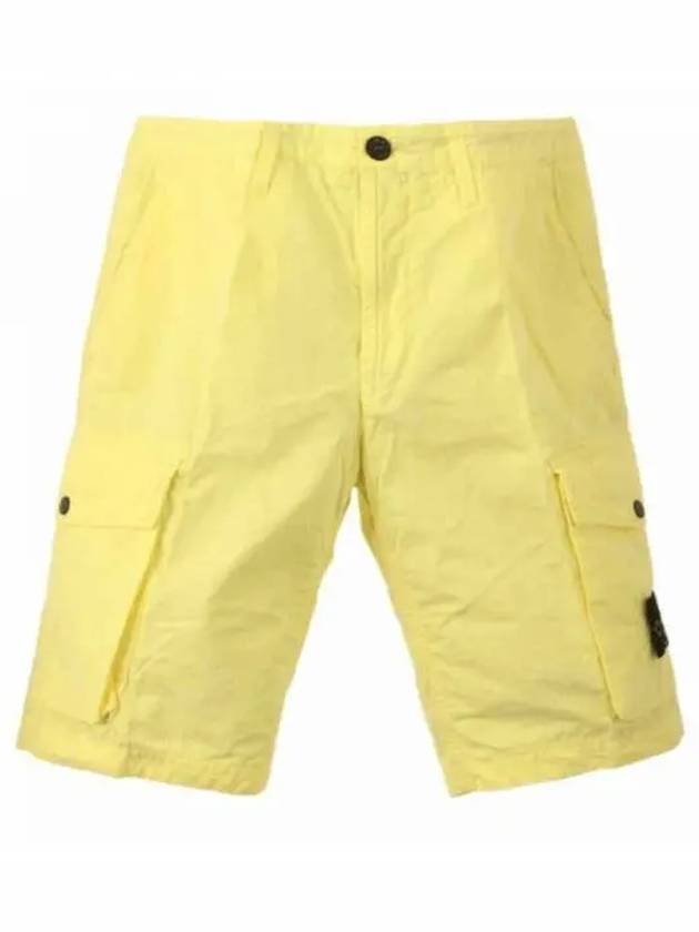 Wappen Patch Cargo Shorts Yellow - STONE ISLAND - BALAAN 2