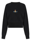 RB Embroidered Logo Sweatshirt Black - VIVIENNE WESTWOOD - BALAAN 3