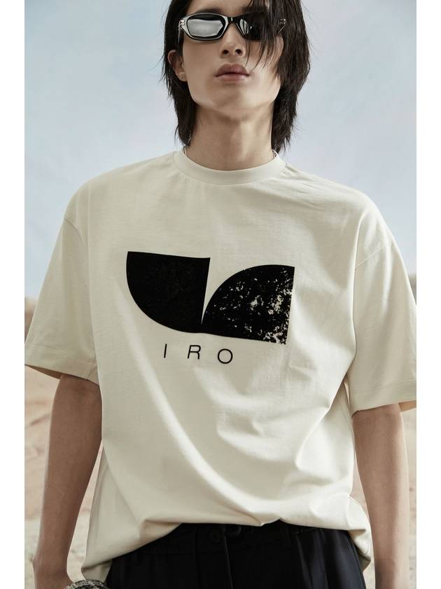 MADELEINE logo semi over cotton T shirt - IRO - BALAAN 8