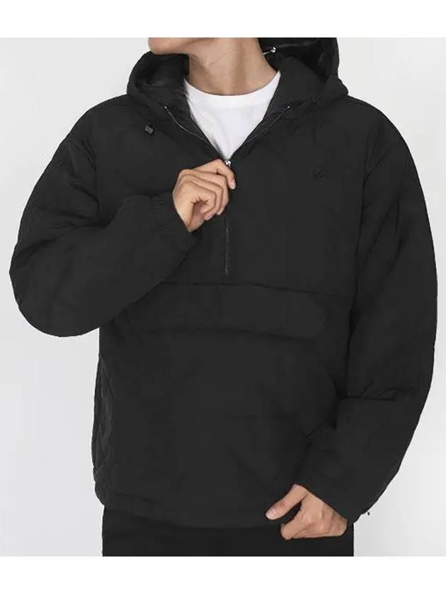 Premium Essentials Quilted Half Zip Jacket Black - ADIDAS - BALAAN 2