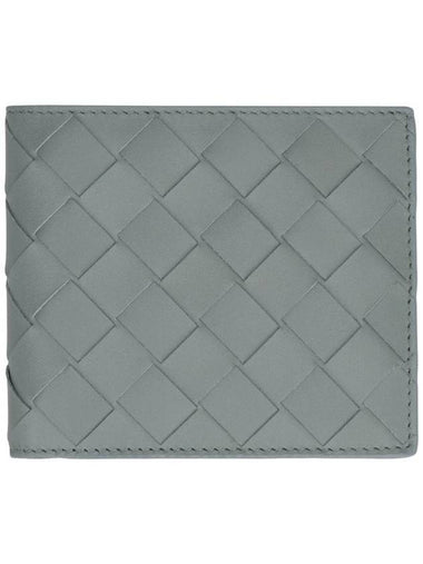 Intrecciato Leather Half Wallet Grey - BOTTEGA VENETA - BALAAN 1