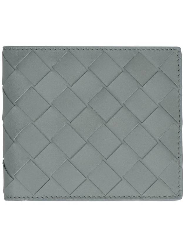 Intrecciato Leather Half Wallet Grey - BOTTEGA VENETA - BALAAN 1