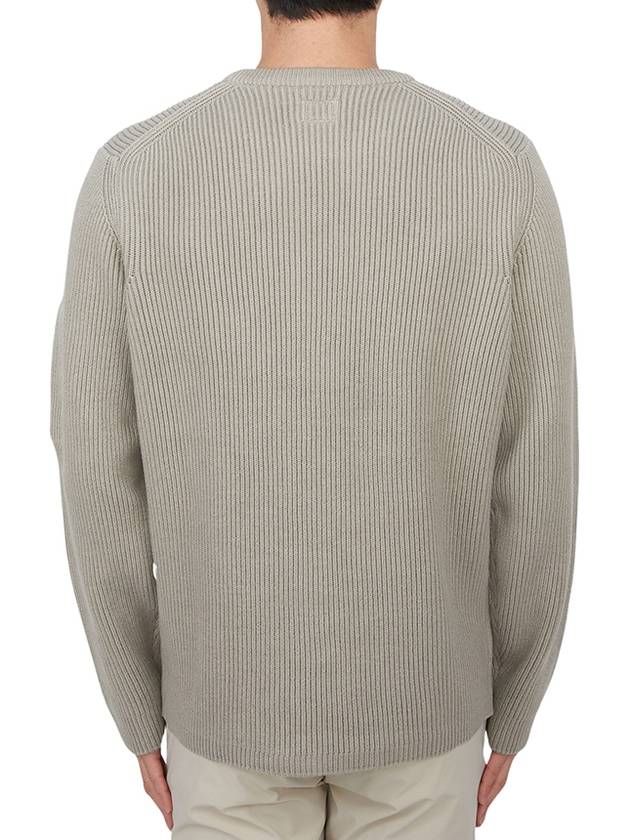 Full Rib Crew Neck Knit Top Beige - CP COMPANY - BALAAN 4