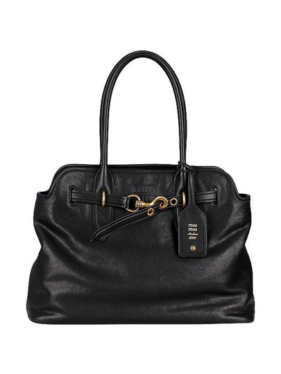 Miu Miu Abunchure Nappa Leather Bag Black - MIU MIU - BALAAN 2