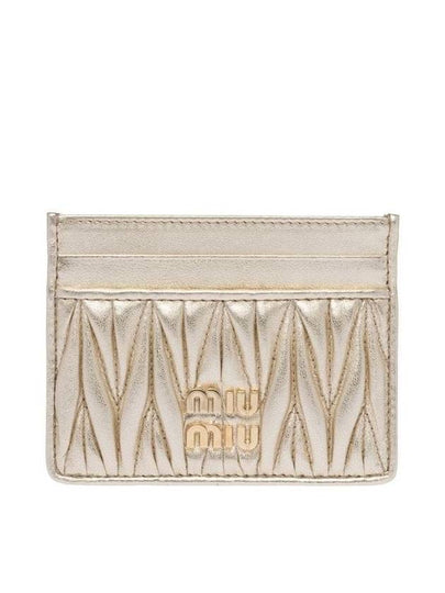 Materasse Nappa Leather Card Wallet Gold - MIU MIU - BALAAN 2