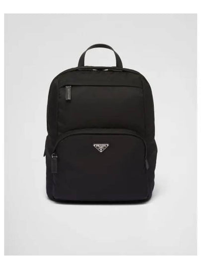 Triangle Logo Re-Nylon Backpack Black - PRADA - BALAAN 2