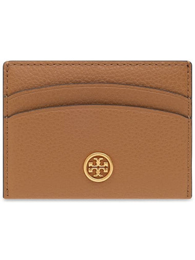 Tory Burch Card Case With Logo, Women's, Brown - TORY BURCH - BALAAN 1