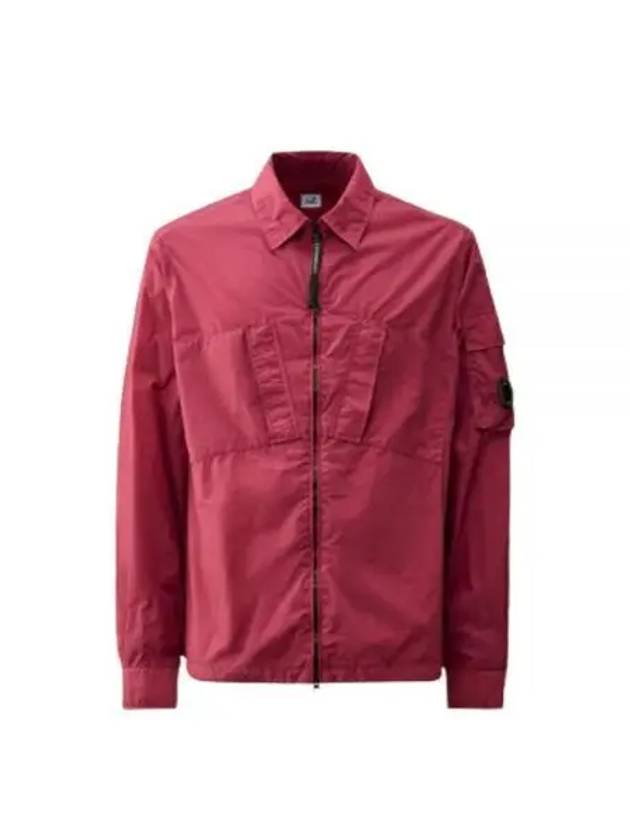 Taylon L Zipped Long Sleeve Shirt Pink - CP COMPANY - BALAAN 2