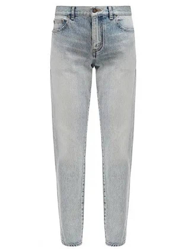 Women's Vintage Boyfriend Jeans Light Blue - SAINT LAURENT - BALAAN 2