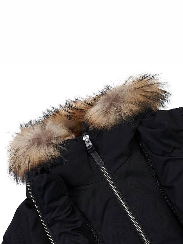 Dixon Nordic Tech Down Natural Fur Bomber Jacket Black - MACKAGE - BALAAN 9