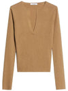 Urlo V-Neck Knit Top Beige - MAX MARA - BALAAN 5