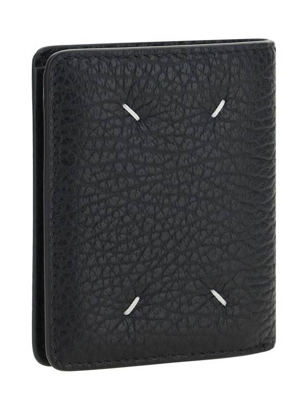 Stitch Leather Compact Half Wallet Black - MAISON MARGIELA - BALAAN 2