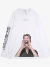 Bowie Scream Barcode Print Long Sleeve T-Shirt White - IH NOM UH NIT - BALAAN 3