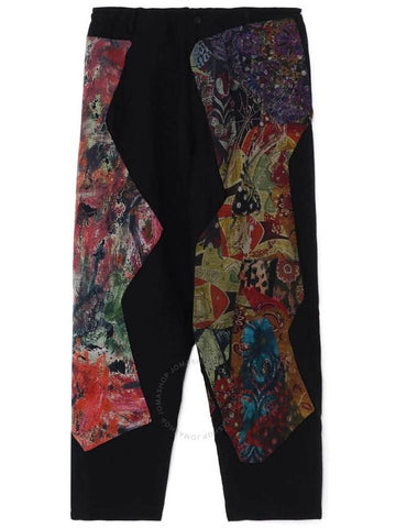 Yohji Yamamoto Men's Black Y-Patchwork P.L Pants, Brand Size 2 (Small) - YOHJI YAMAMOTO - BALAAN 1