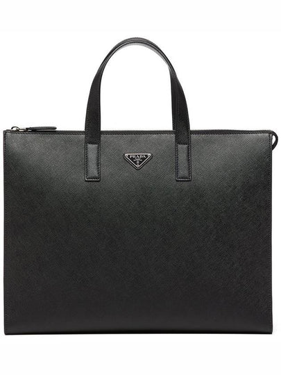 Saffiano Brief Case Black - PRADA - BALAAN 2