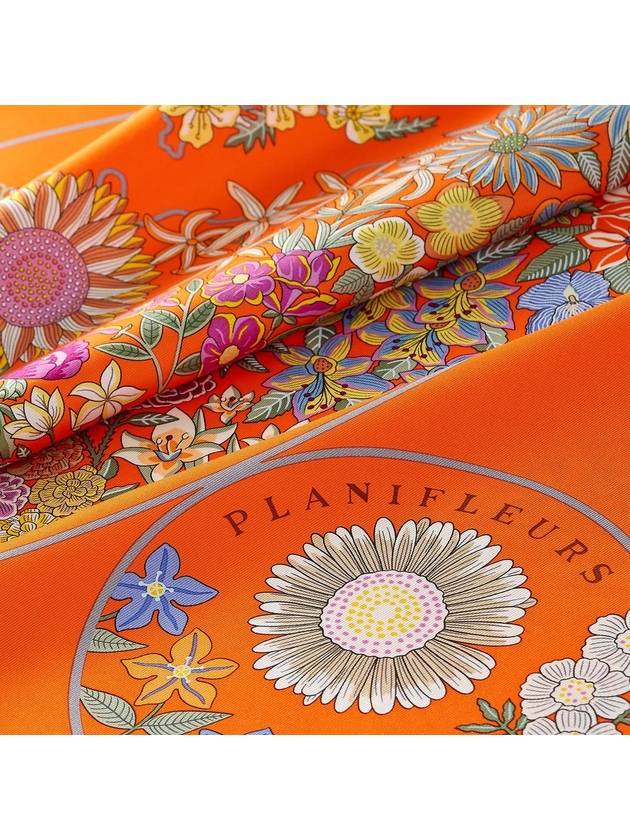 Planifleurs 90 Scarf Orange - HERMES - BALAAN 3