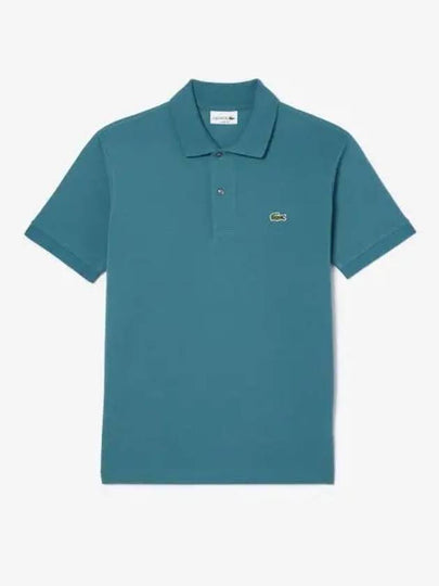 Men's Logo Classic Fit Cotton Short Sleeve Polo Shirt Blue - LACOSTE - BALAAN 2