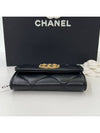 19 Gold Hardware Lambskin Flap Card Wallet Black - CHANEL - BALAAN 6