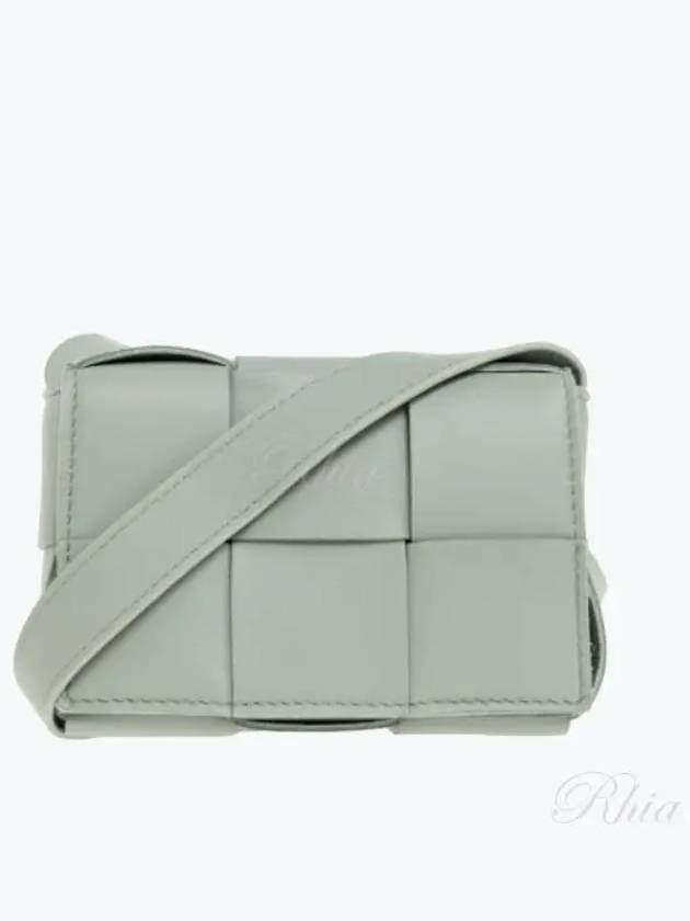 Intrecciato Cassette Small Cross Bag Light Green - BOTTEGA VENETA - BALAAN 2