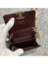 Caviar CC logo gold chain card wallet burgundy - CHANEL - BALAAN 7