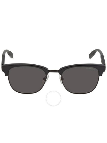 MontBlanc Grey Browline Men's Sunglasses MB0164S 001 52 - MONTBLANC - BALAAN 1