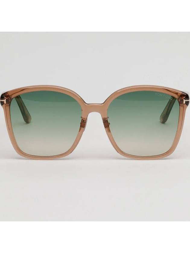 Sunglasses TF1054K 45P Transparent Brown Overfit Horn rimmed Square Asian Fit - TOM FORD - BALAAN 3