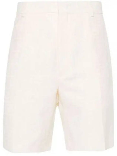 Bermuda FF Cotton Shorts White - FENDI - BALAAN 2