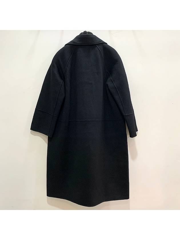 Anora Virgin Wool Wrap Belt Single Coat Black - MAX MARA - BALAAN 4