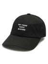 Slogan Embroidery Ball Cap Black - DROLE DE MONSIEUR - BALAAN 3