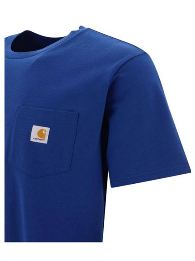 Pocket Short Sleeve T-Shirt Blue - CARHARTT WIP - BALAAN 4