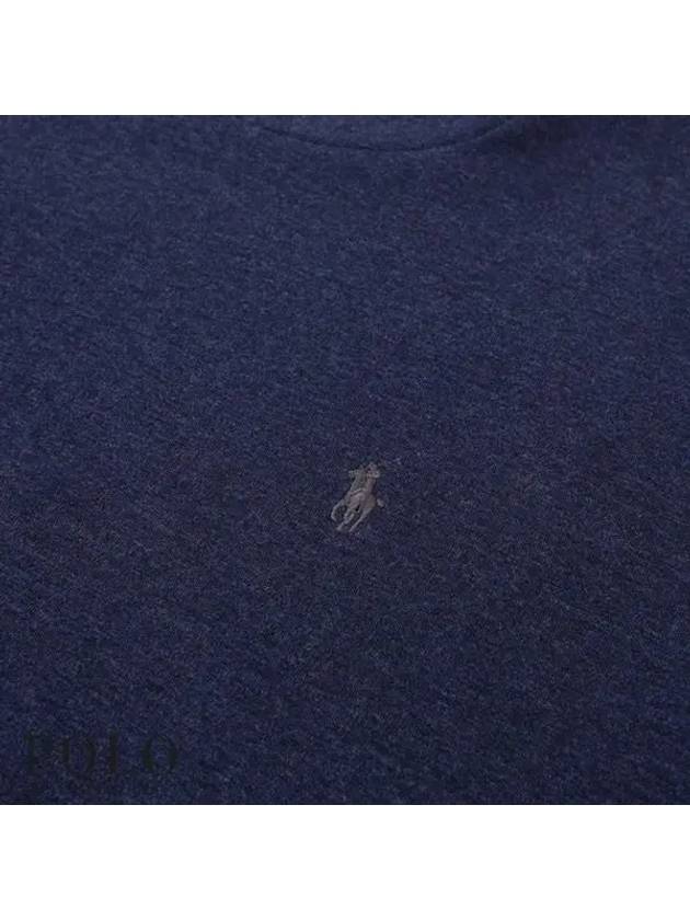 Embroidered Pony Logo Crew Neck Sweatshirt Navy - POLO RALPH LAUREN - BALAAN 5