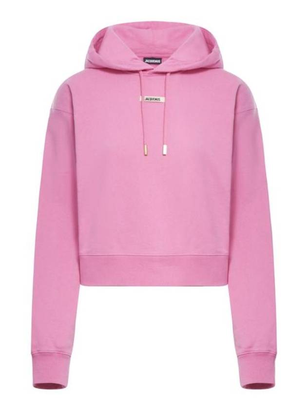 Le Sweatshirt Gros Grain Cotton Hoodie Pink - JACQUEMUS - BALAAN 1