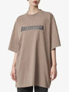 Logo Print Short Sleeve T-Shirt Taupe - BALENCIAGA - BALAAN 2