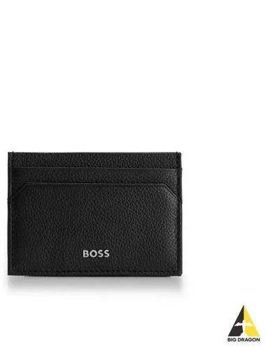 Metal logo cowhide card wallet 50499267 001 - BOSS - BALAAN 1